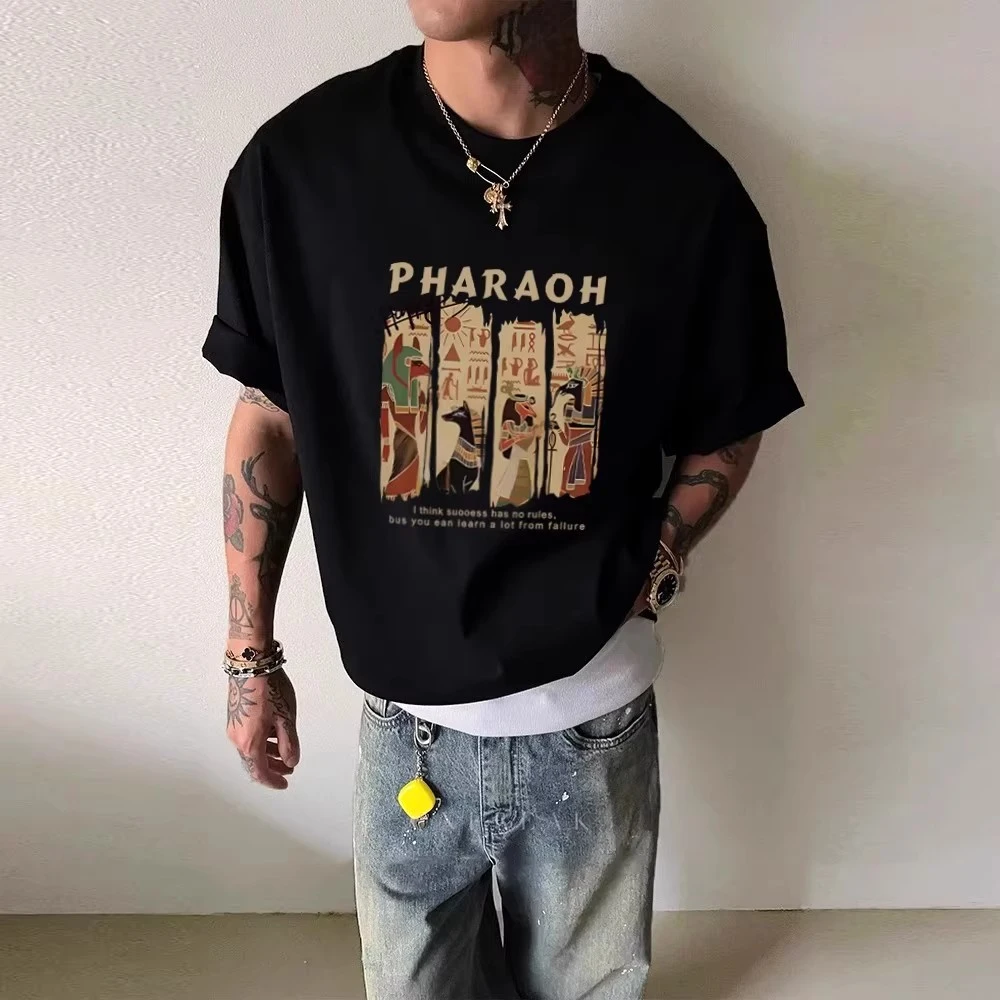 夏季短袖美式休闲基础大众T恤美式高街圆领纯欲风纯棉半袖宽松