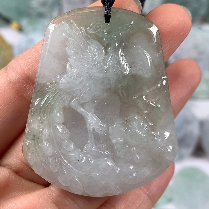 颈饰未镶嵌翡翠凤穿牡丹福利