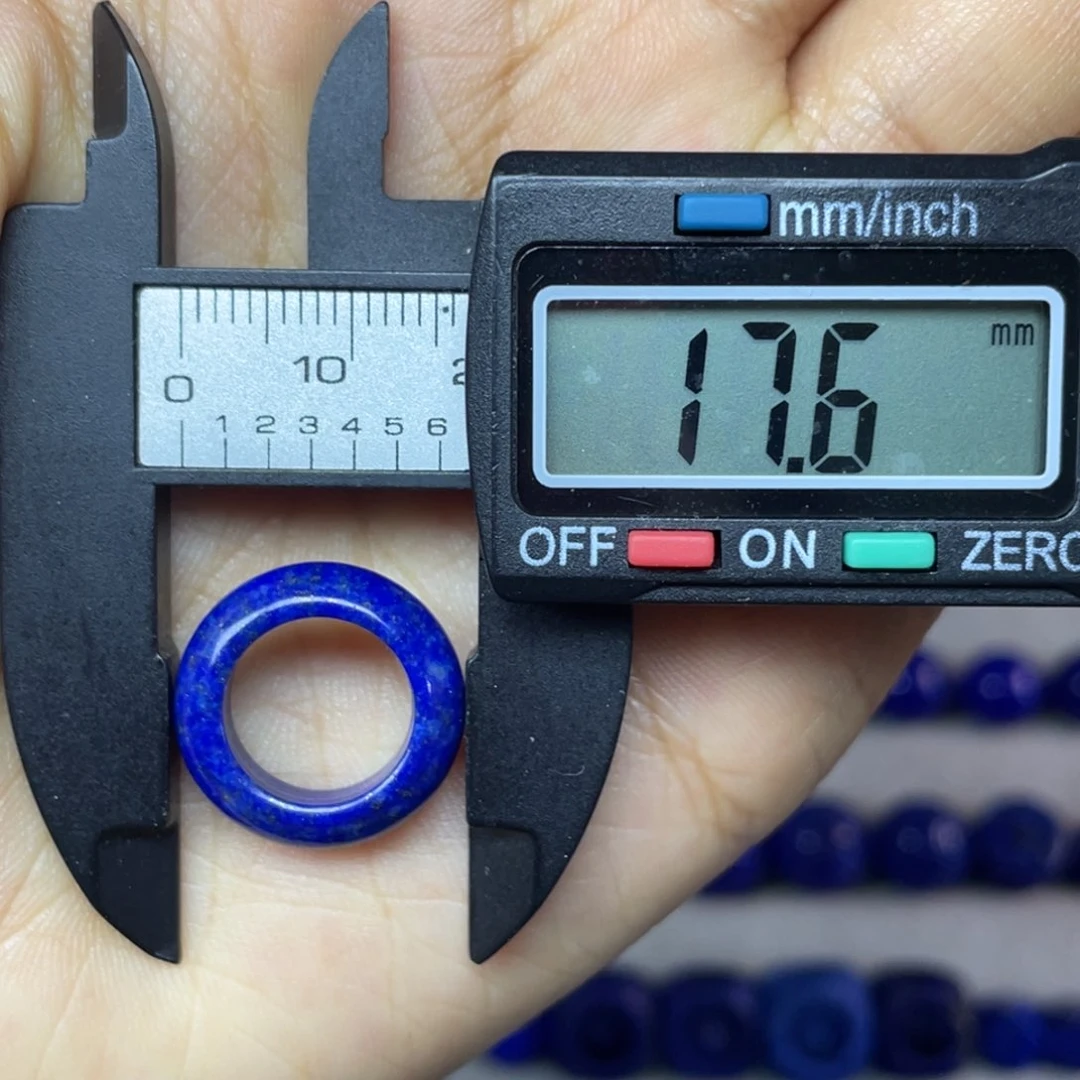 青金石未镶嵌10mm内径指环