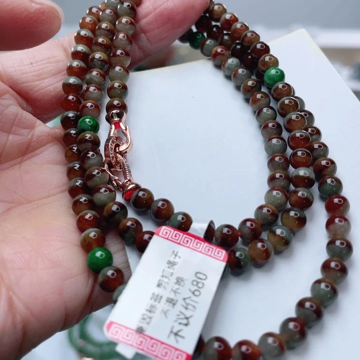 翡翠未镶嵌手链天然翡翠项5mm