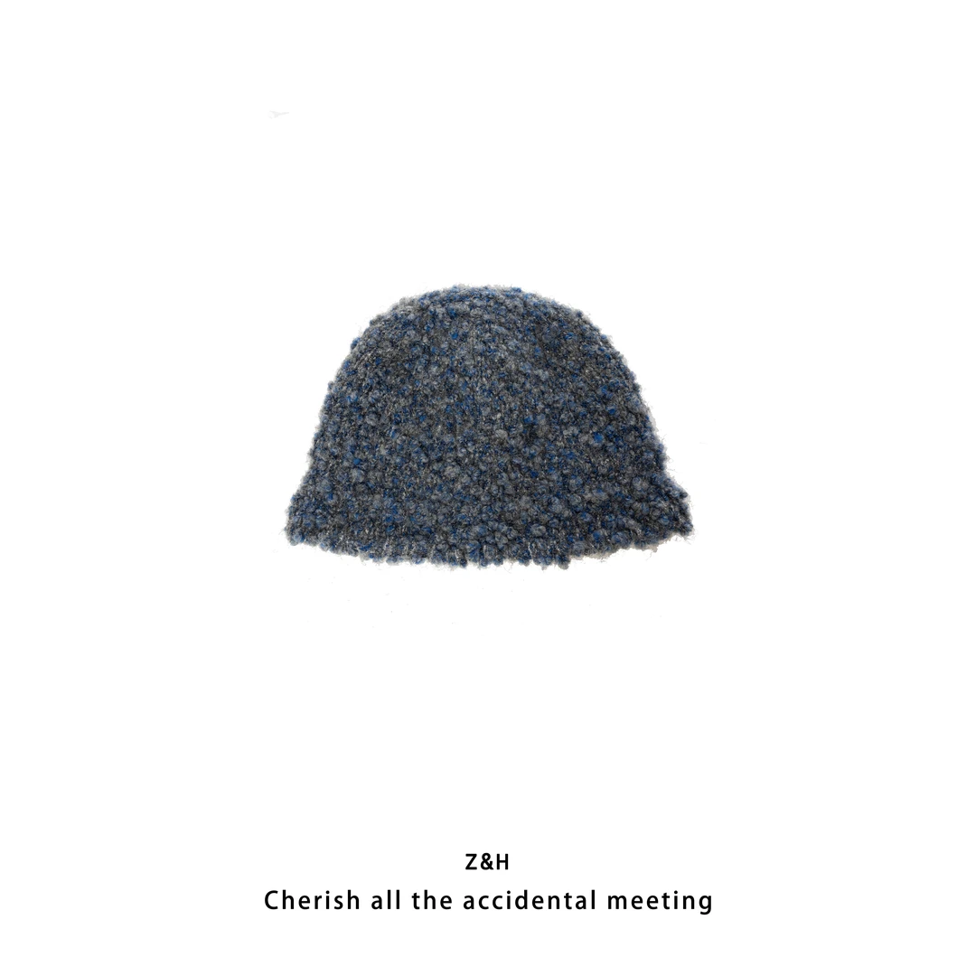ZH【白夜极光】女秋冬氛围感日系杂色百搭帽子