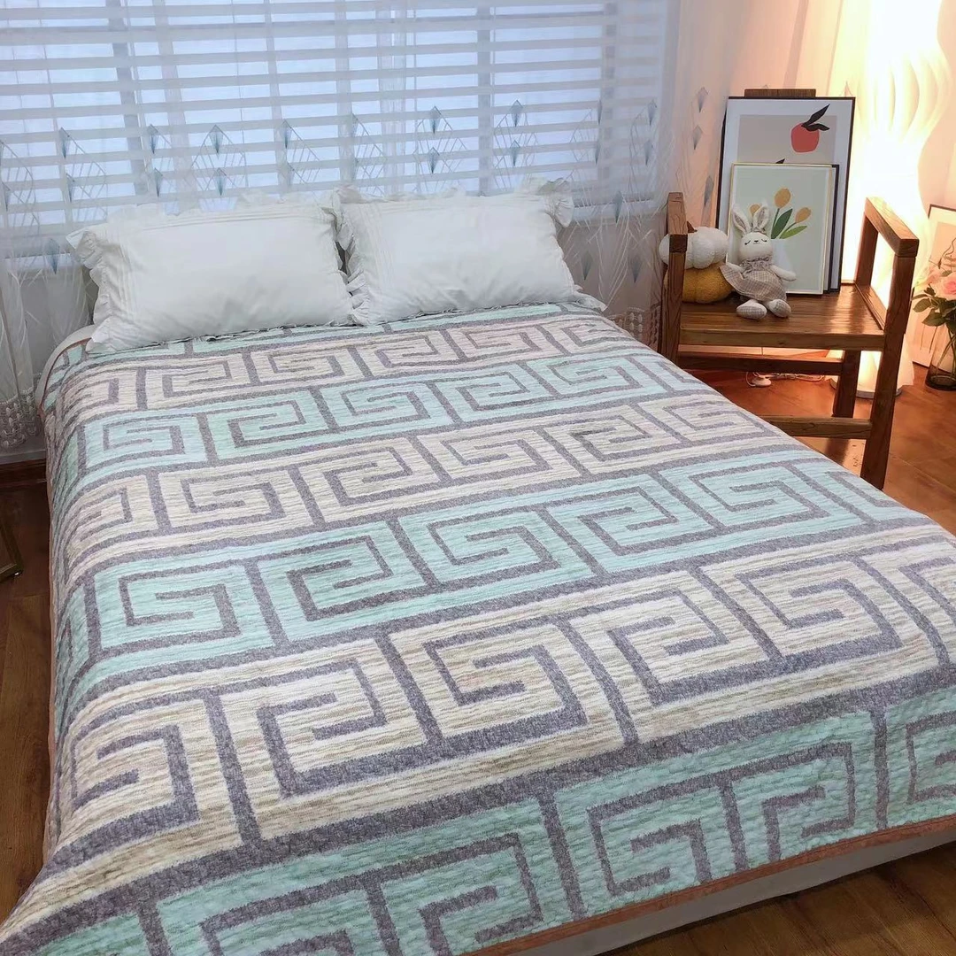 【回眸】唐锦绒牛奶绒加厚婴儿绒床盖2×2.3速热保暖防滑触身即热