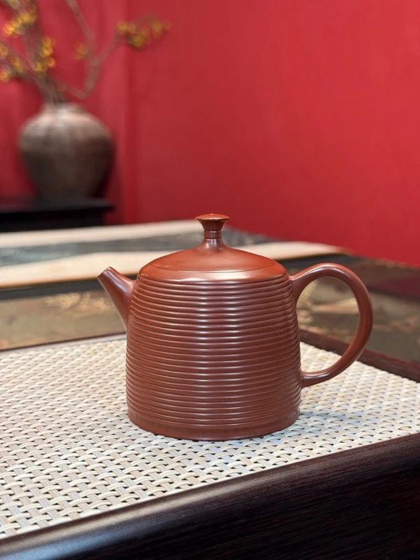 千线井栏壶 全手工薄胎老猪泥拉线潮州手拉壶家用小容量实用780