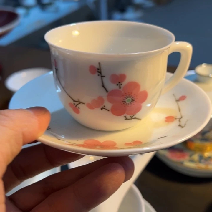 琉璃手工艺品手绘耳杯四景款