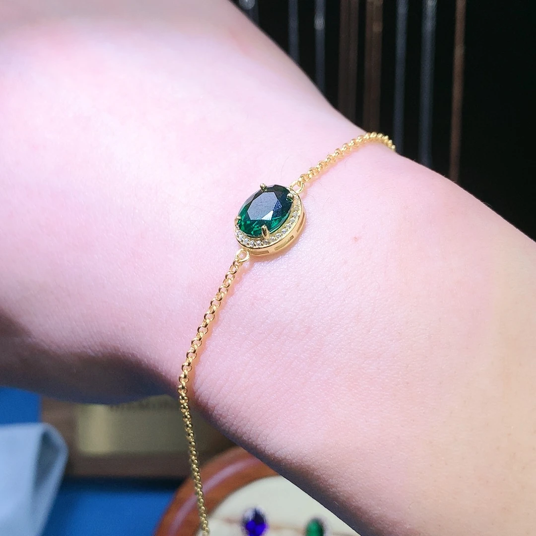 透辉石手链银S925镶嵌