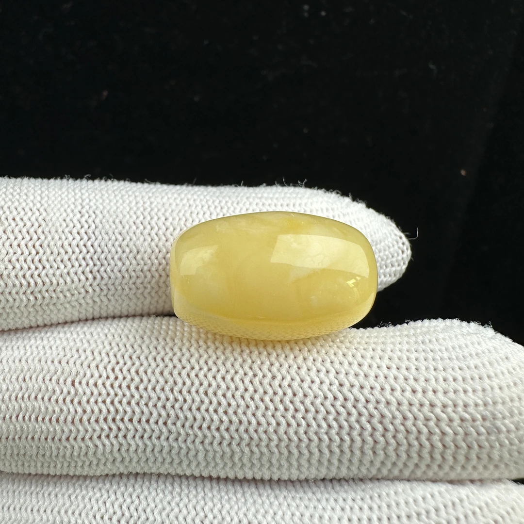 Y4953天然原矿蜜蜡 妖花桶珠14x23mm 2.9克抖音基地质检发货