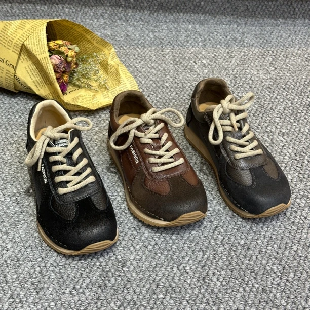 时尚百搭阿甘鞋休闲鞋舒适百搭拼色运动鞋厚底