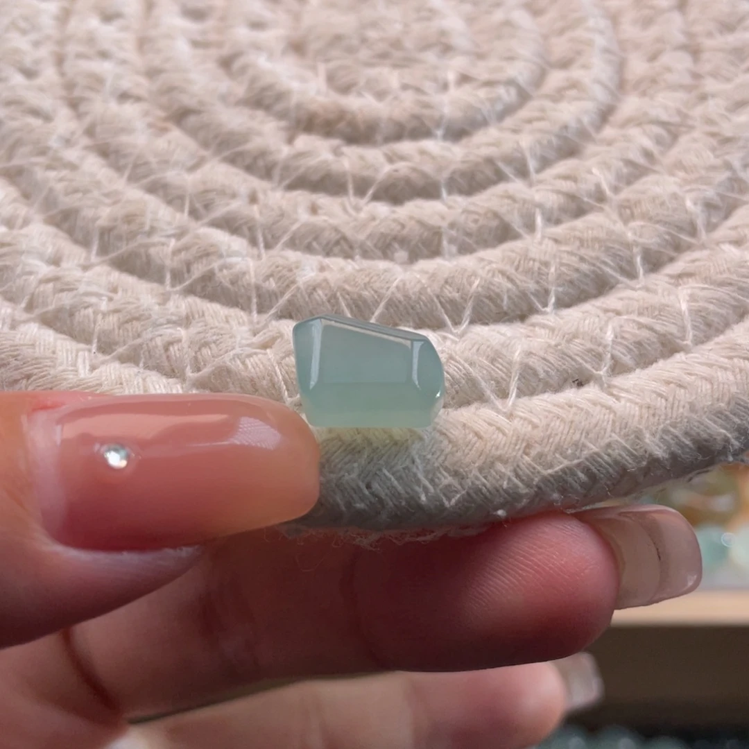 散珠翡翠天然缅甸翡翠a货冰胶蓝随形