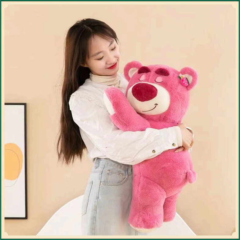 网红趴款草莓熊公仔毛绒玩具睡抱抱桶趴趴熊娃娃姿玩偶情人【飞菲】