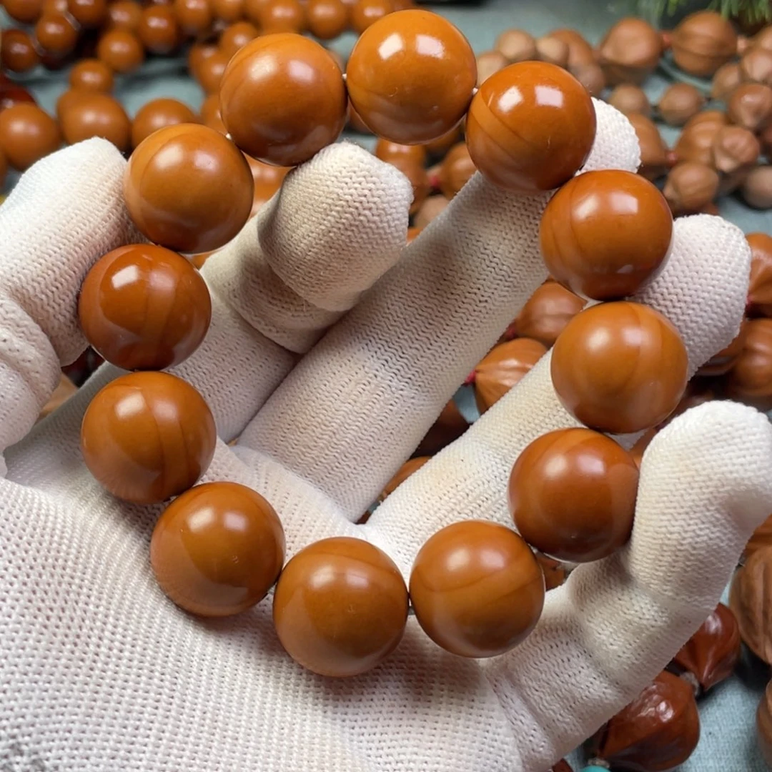 橄榄核手串/手链化**金光珠