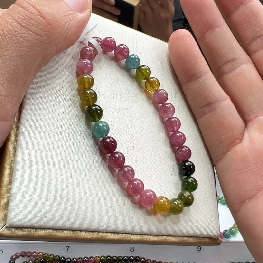 碧玺未镶嵌手串6.5mmmmmmmmmm