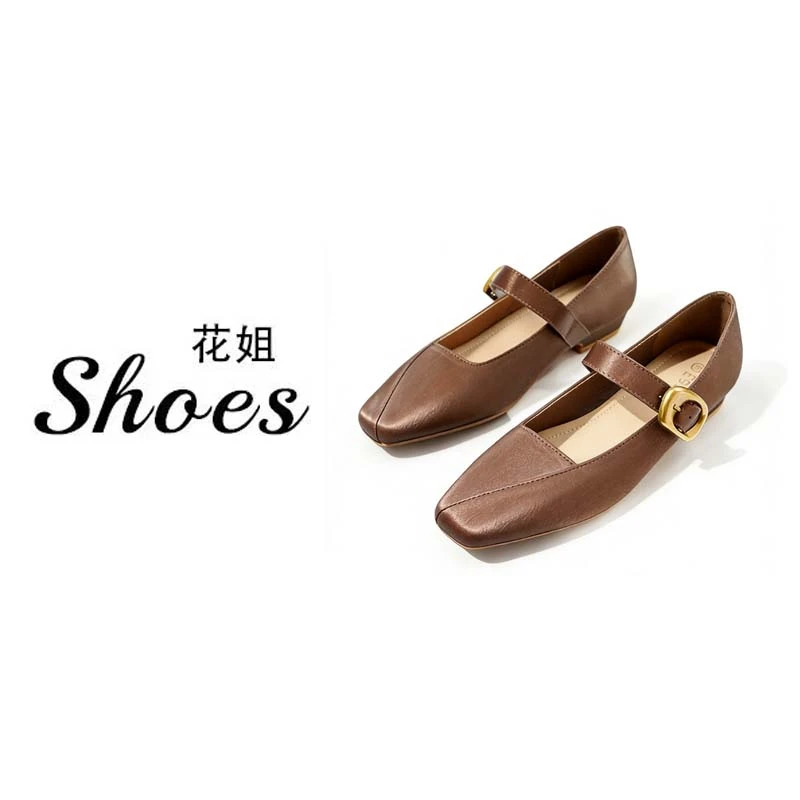 破破价Qyx738-2单鞋女士浅口粗跟方头秋冬季法式百搭丝绸配裙子