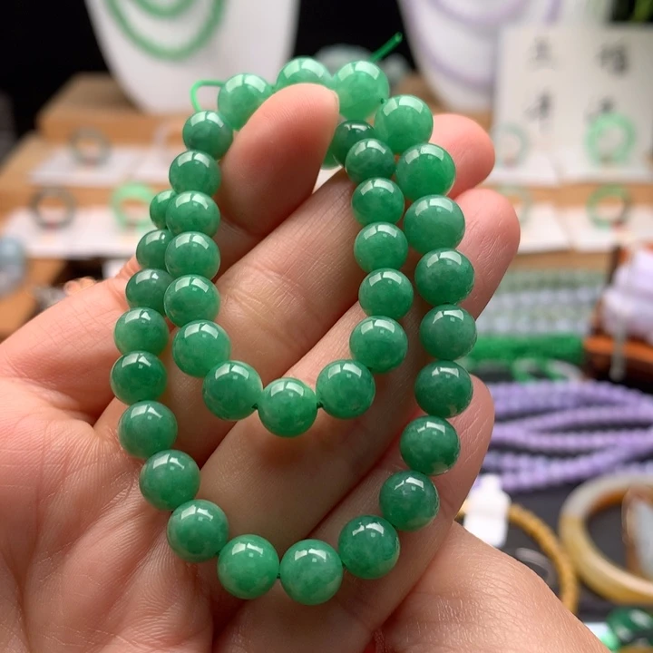 翡翠未镶嵌手链天然缅甸A货翡翠