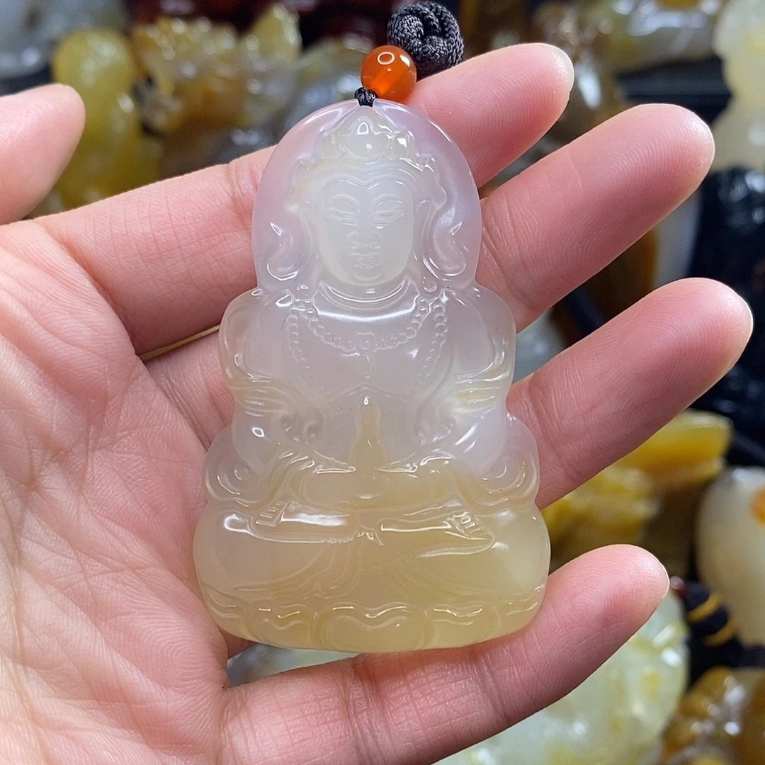 玛瑙/玉髓未镶嵌吊坠