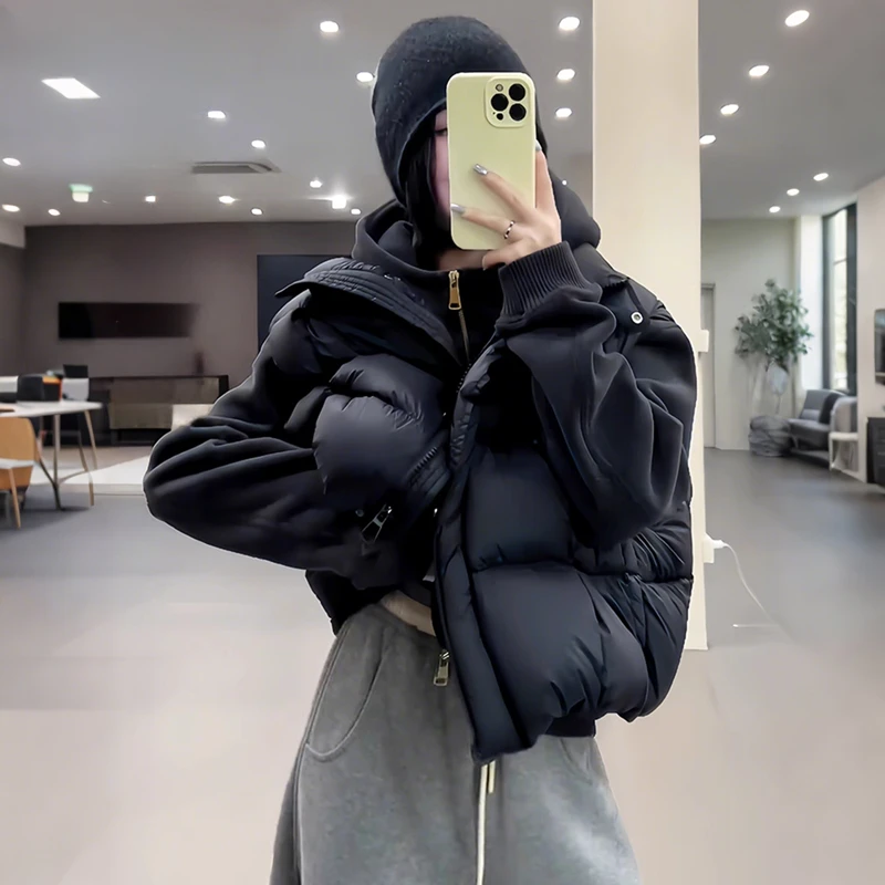 秋冬季立领短款棉服马甲女大码胖妹妹宽松显瘦高级感坎肩背心外套