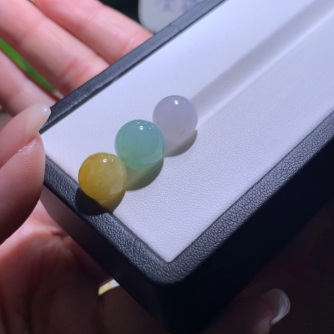 翡翠散珠特价三彩卡10.9-11+