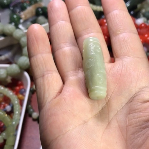 未镶嵌和田玉（碧玉）手机链笑*