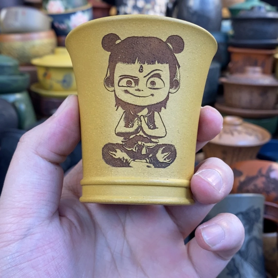 紫砂杯子宜兴全手工紫砂杯