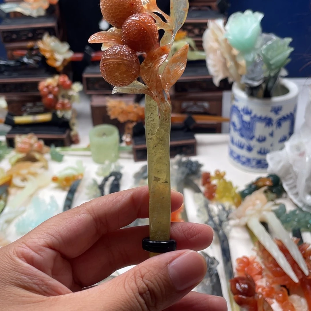 【闪购商品】蛇纹石玉未镶嵌发饰龙**飞