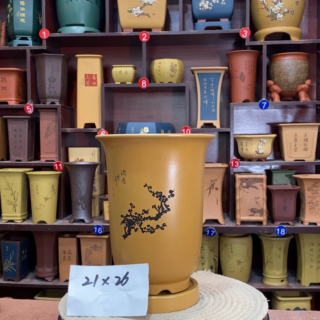 紫砂艺术紫砂花盆