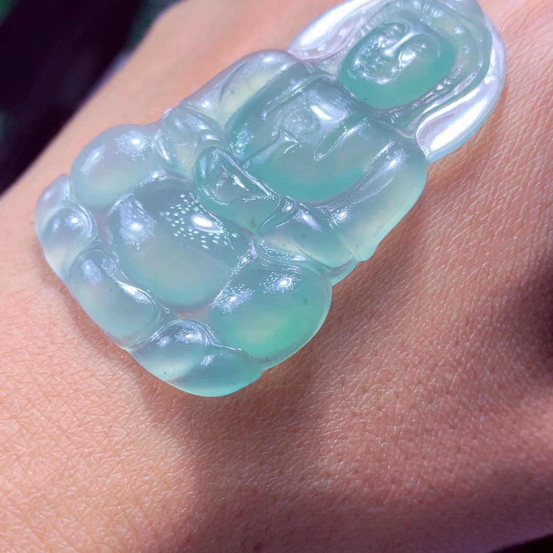 定制翡翠未镶嵌天然缅甸翡翠A货毛货挂件