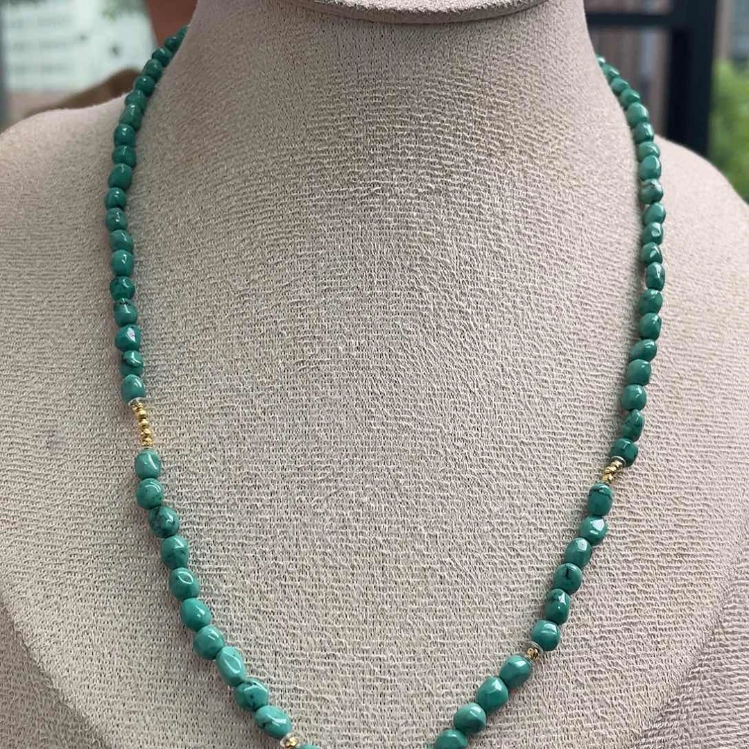 18K金镶嵌绿松石珠宝奇石