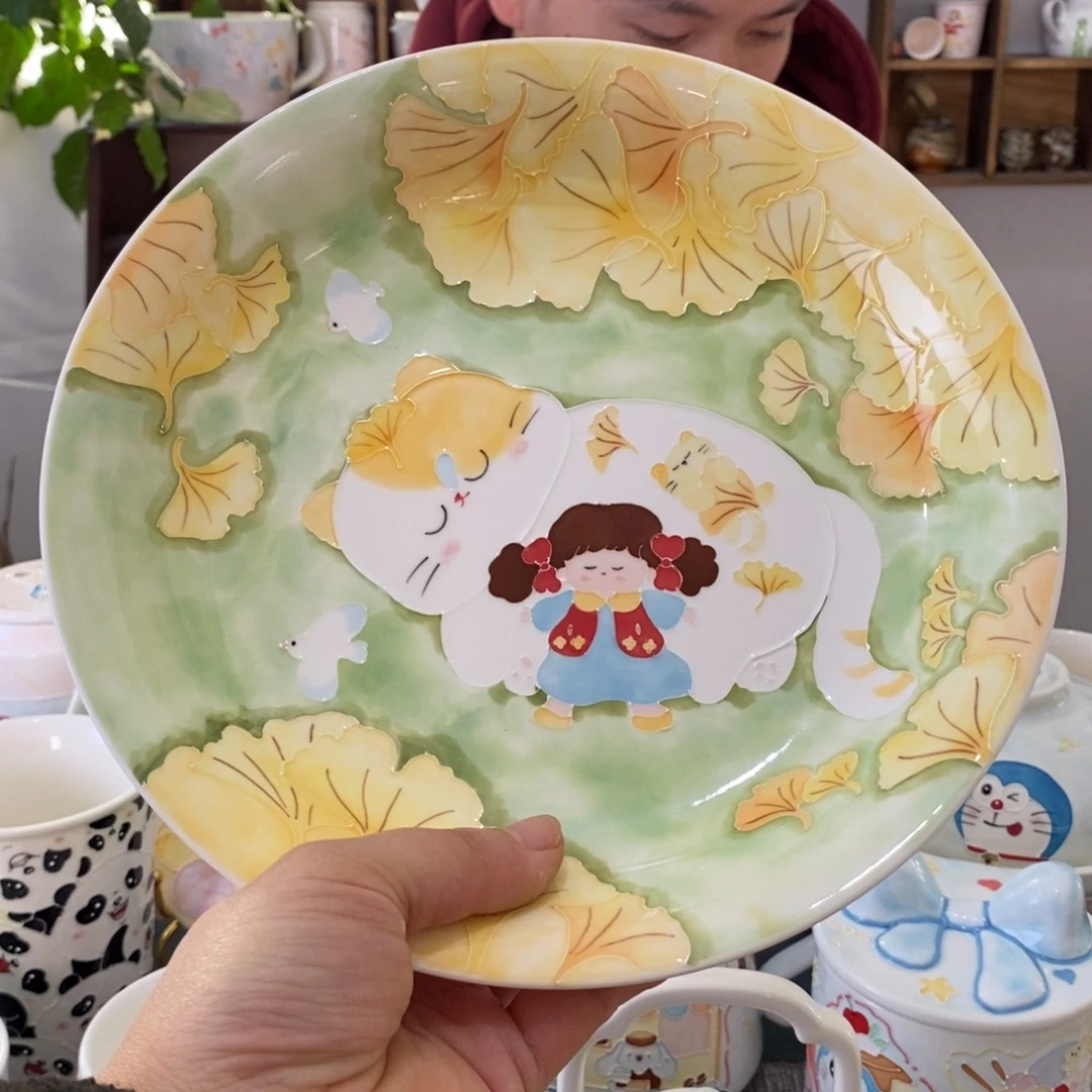 *****瓷片景德镇釉下彩手绘