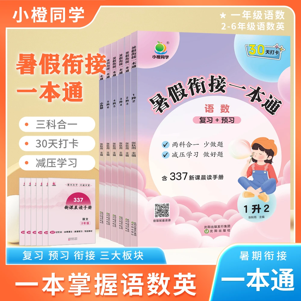 2025小学暑假衔接语数英一本通复习预习知识衔接假期打卡