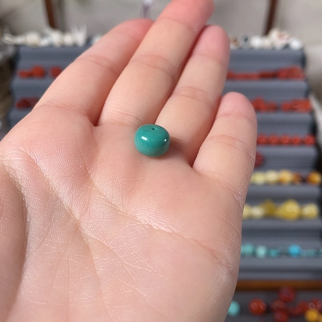 长***贵绿松石未镶嵌9.3老型单珠