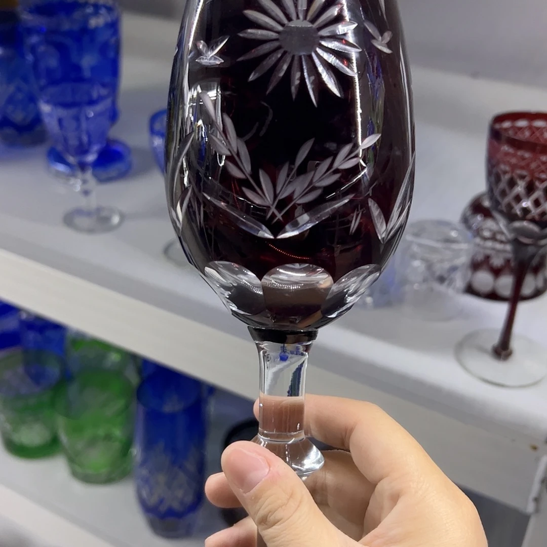 水晶玻璃平底款微瑕一个