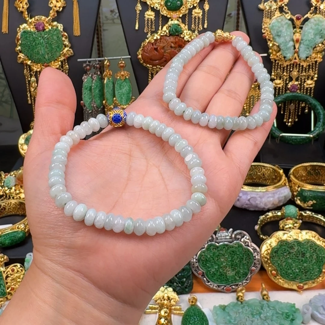 翡翠未镶嵌颈饰手串发一