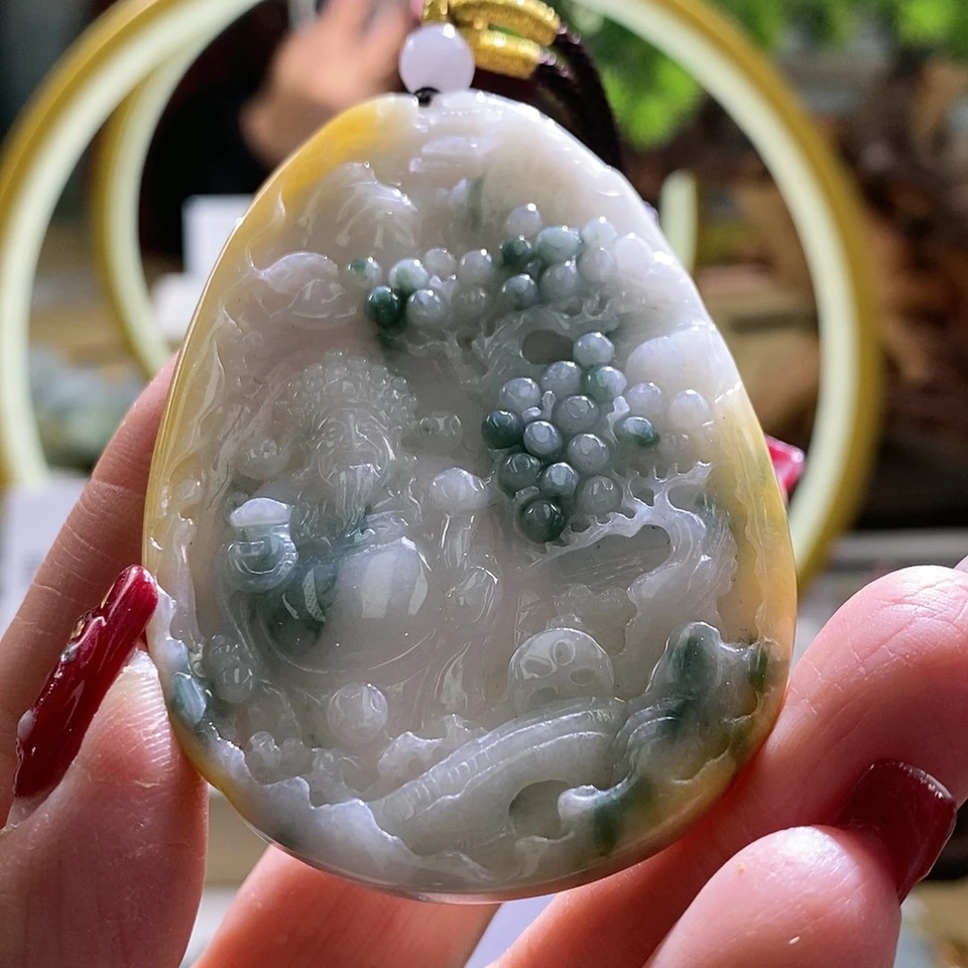 【闪购商品】翡翠颈饰未镶嵌财神