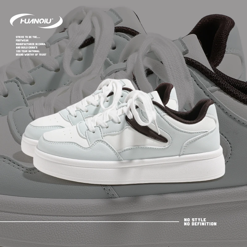 HUANQIU/环球小清新厚底百搭板鞋女鞋2025春季新款厚底复古休闲鞋