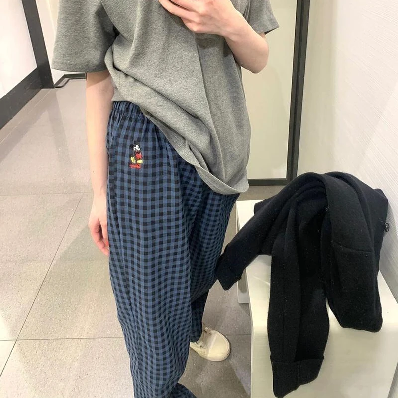 卡通可爱百搭ins睡裤女春秋薄款碎花长裤遛弯休闲裤可外穿家居裤