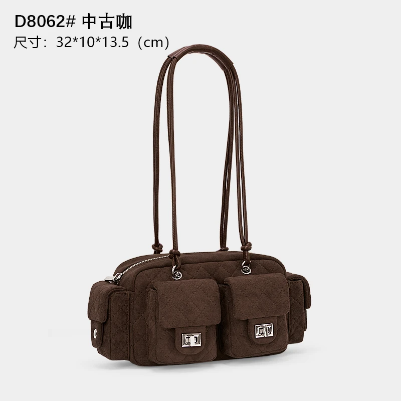 【佐伊甄选】ZT-D8062-中古咖轻奢女士时尚潮流通勤腋下斜包
