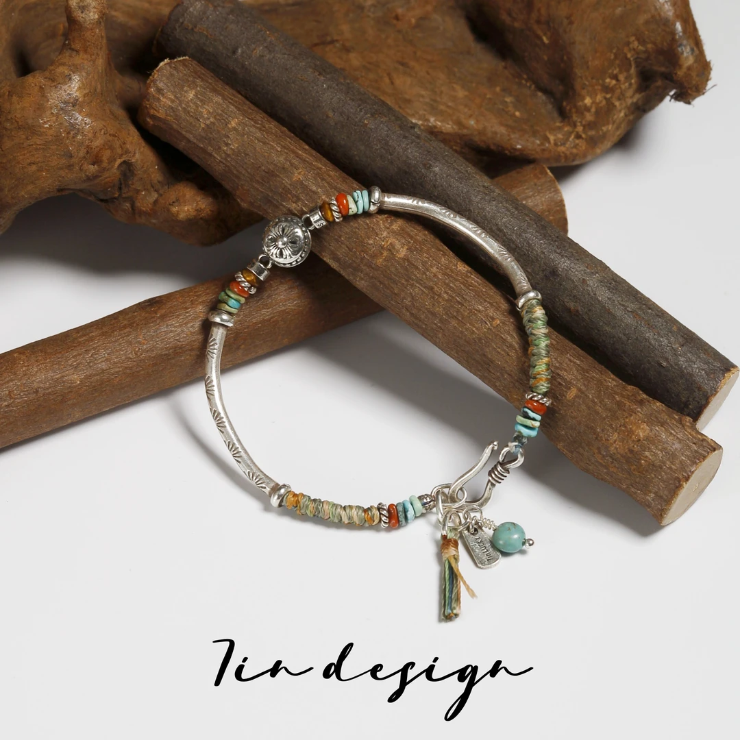 925银手链 7in3号店【暮与】原创小众设计复古手作编织个性手链