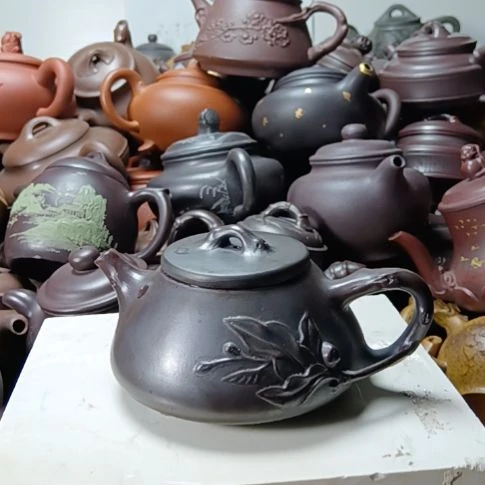 紫砂茶壶宜兴原矿古乌泥柴烧手工300cc紫砂壶