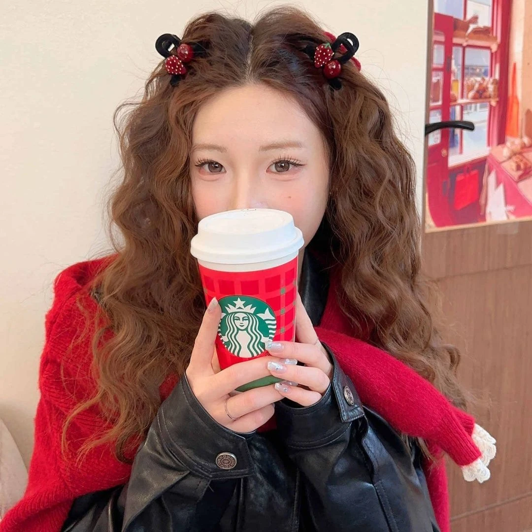 少女心红色草莓蝴蝶结公主头小抓夹发夹女边夹侧边刘海夹2025新款