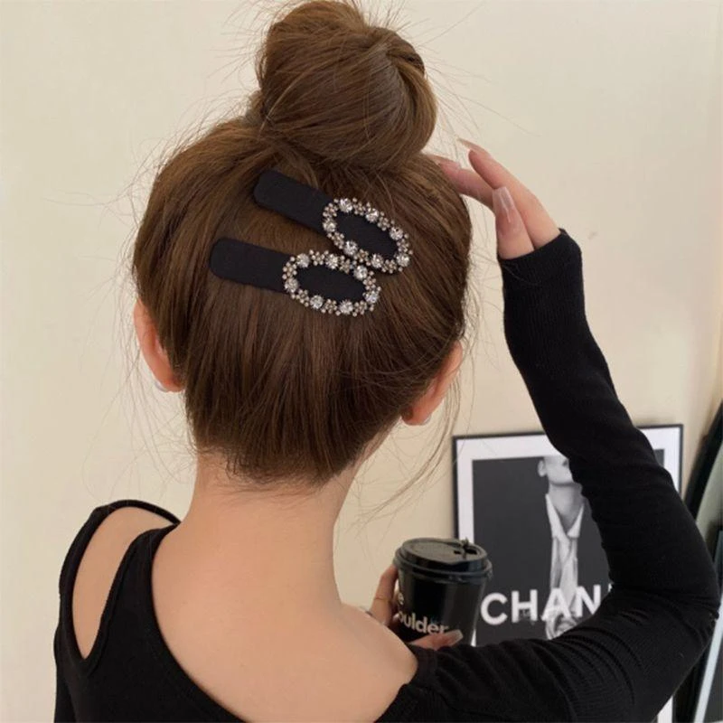 梦幻星光闪钻发夹女复古气质简约发卡高级感碎发侧边夹刘海夹饰