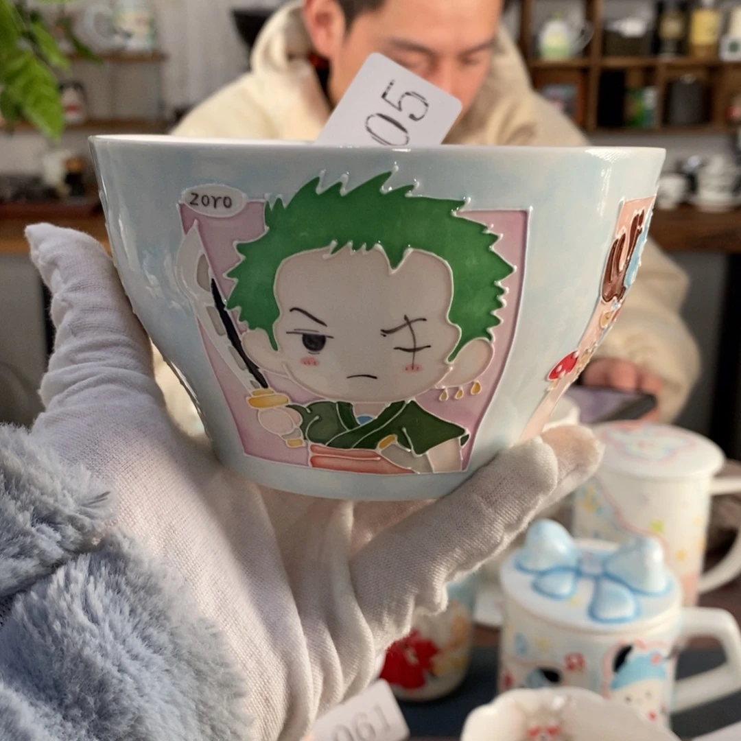 瓷片景德镇釉下彩手绘