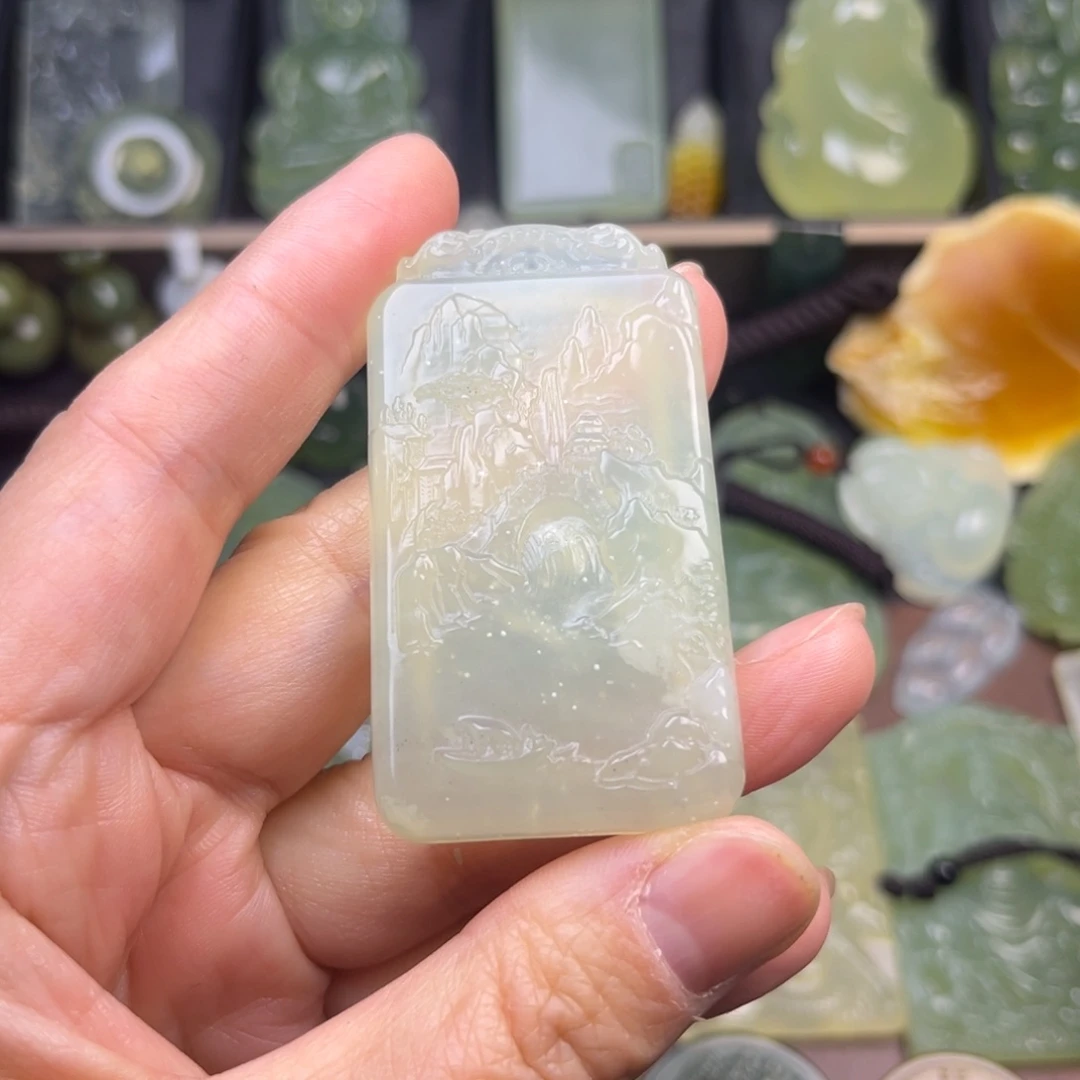 蛇纹石玉未镶嵌吊坠(不含链)