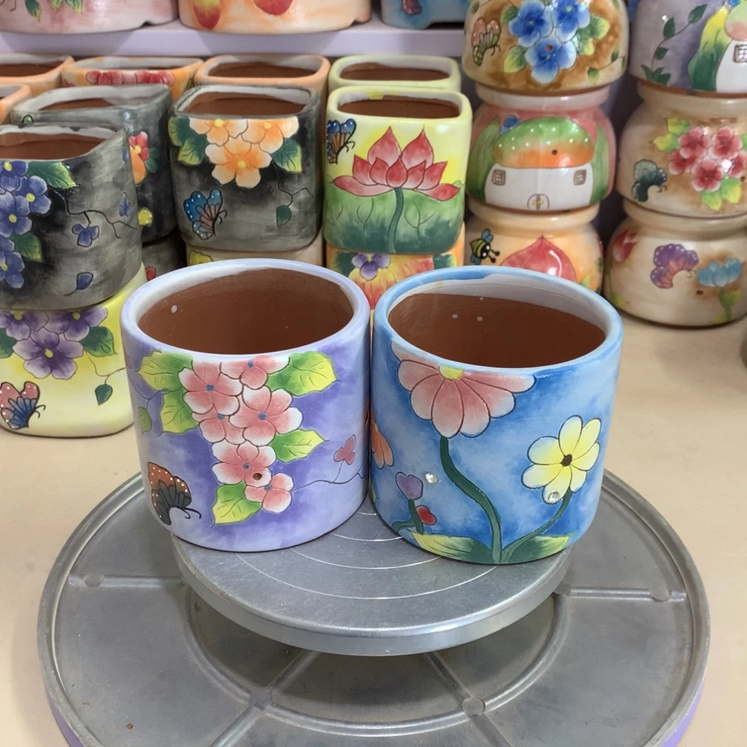 福利花盆，手绘花盆