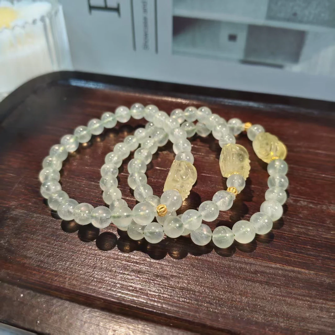 【书记甄选】天然原创葡萄石手链 多样性发一件 约7mm 7076CT