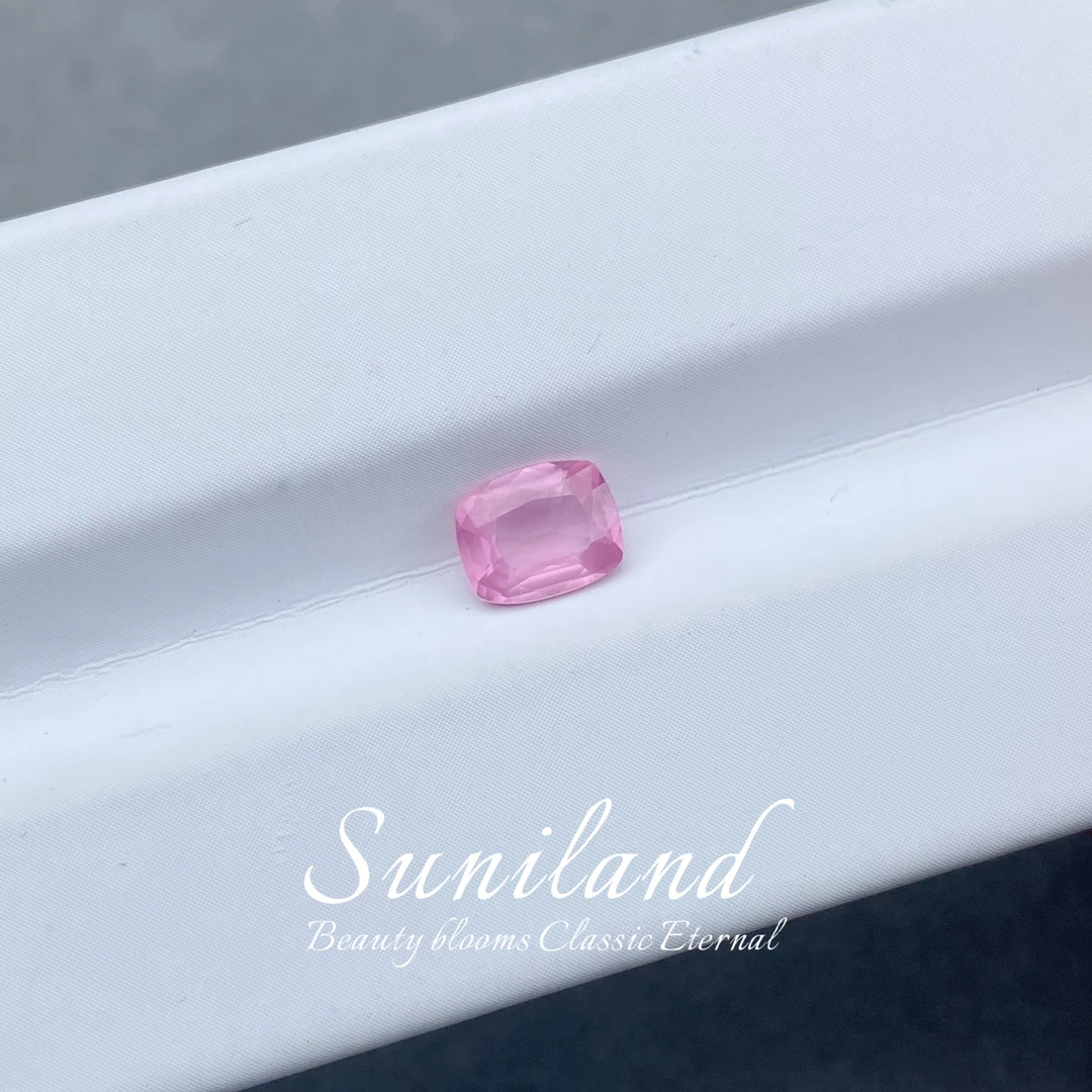 D62-0.94ct垫形粉色奶体马享盖尖晶石裸石小奶盖