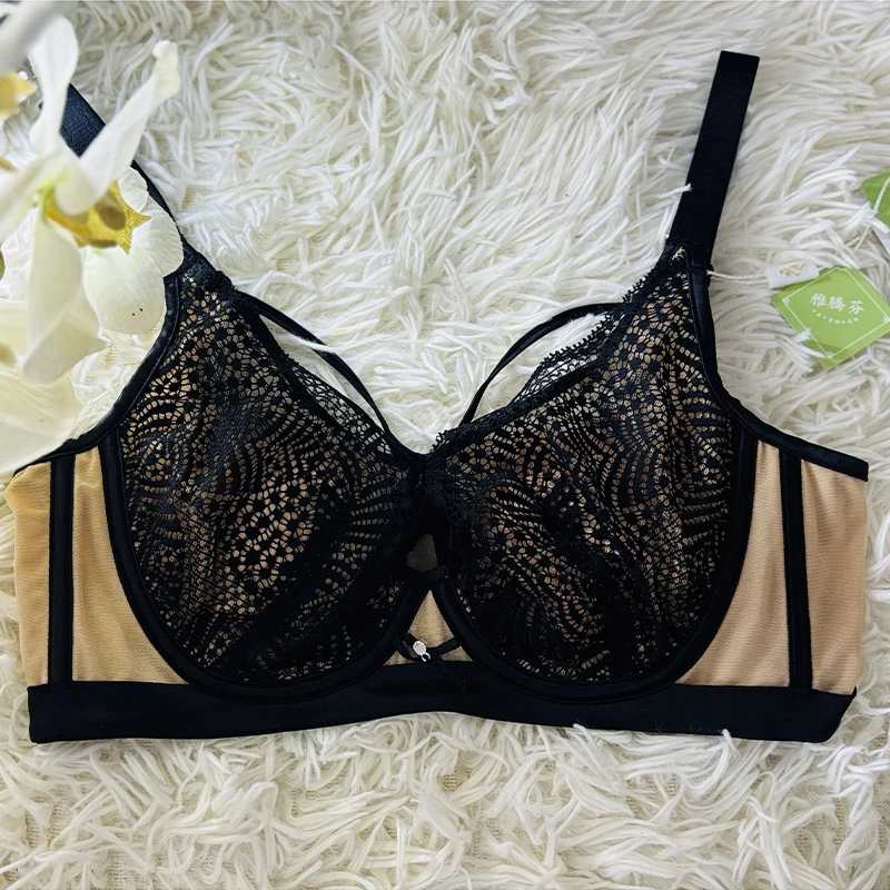 8803舒适调整型兔耳朵内衣超薄蕾丝刺绣薄款文胸性感聚拢