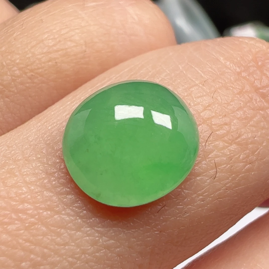 翡翠未镶嵌耳饰蛋面