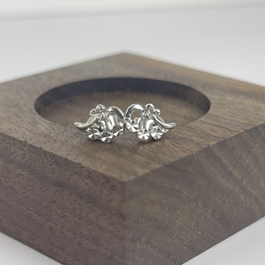 Pt990 足铂金耳饰 1.46克 #xjy00231