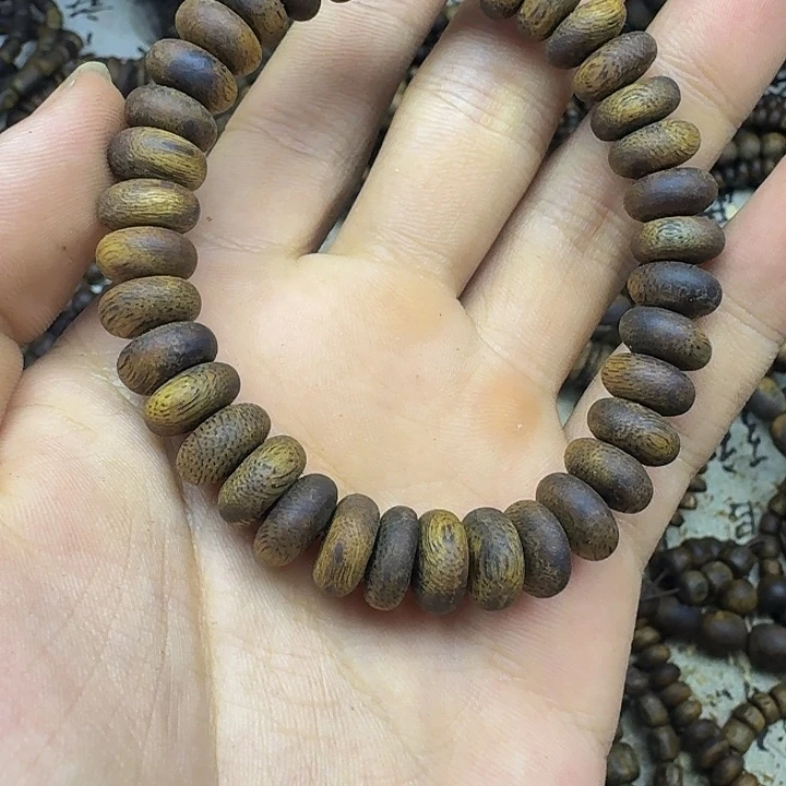 沉香沉香碎屑算盘珠单圈8克加