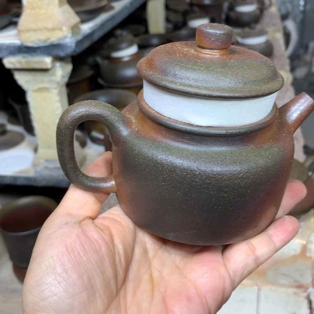 茶壶紫砂纯自然柴烧
