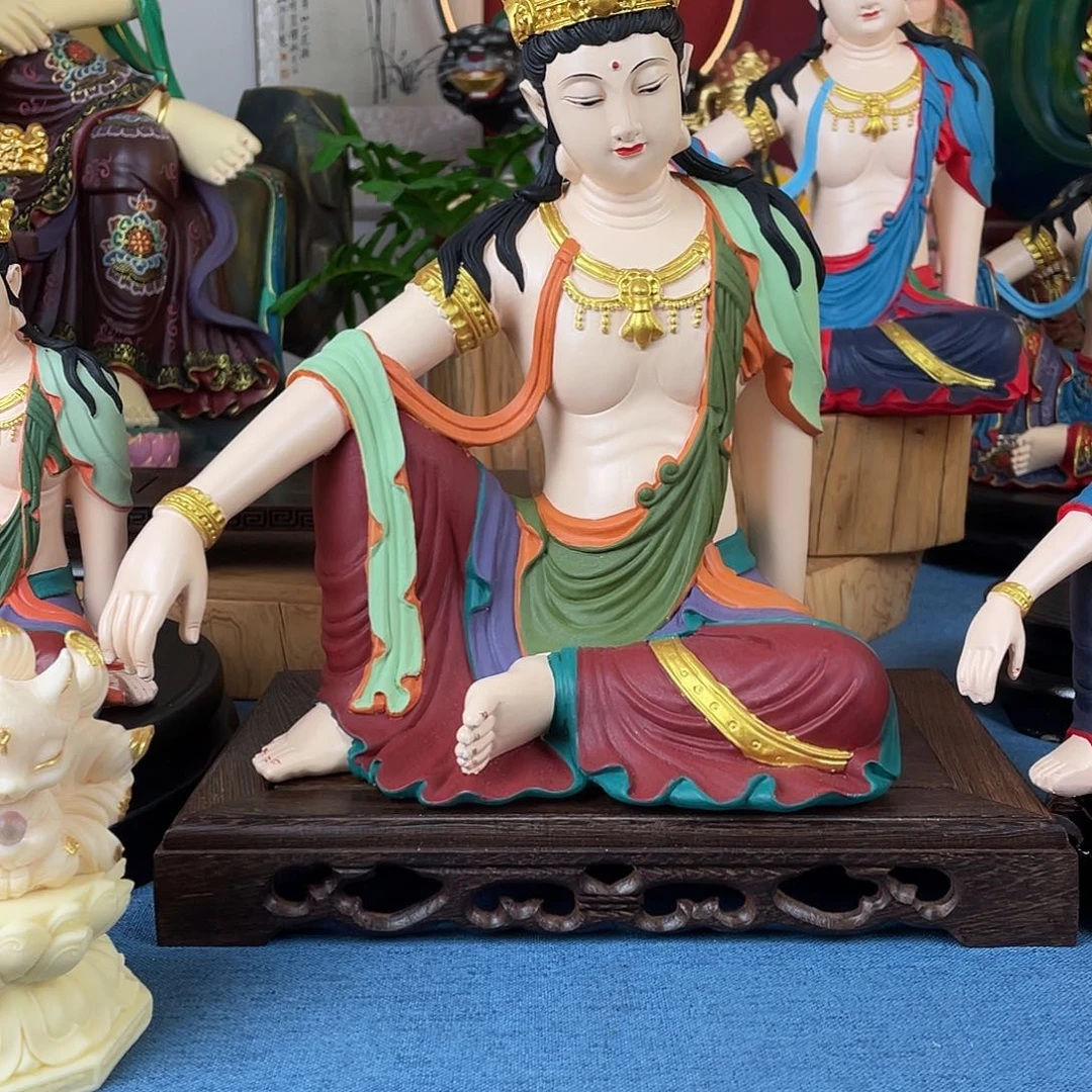 發***进石材自在观音摆件30